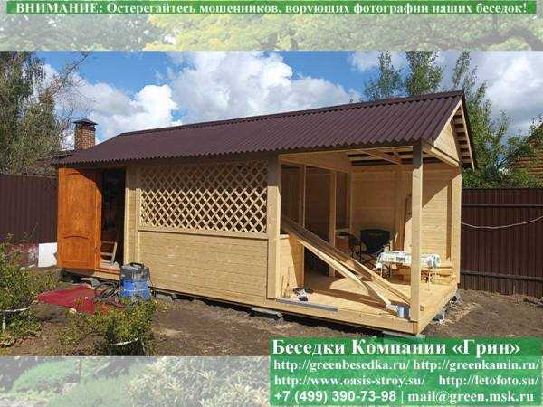 Беседка С Хозблоком Для Дачи, Дома 3х7. Вариант № 1 - 9