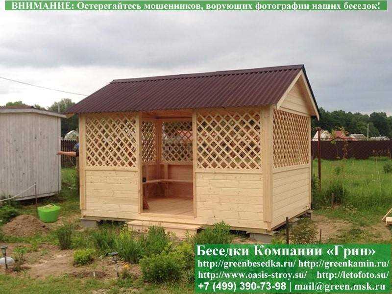 Садовая Беседка Для Дачи "Домик 3х4". Вариант № 2 - 1