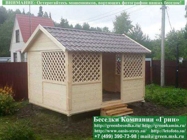 Садовая Беседка Для Дачи "Домик 3х4". Вариант № 2 - 2