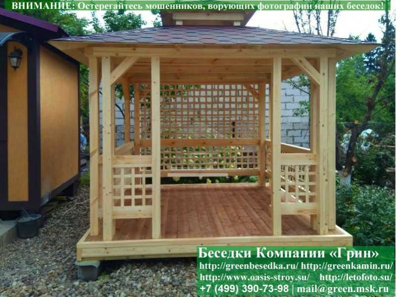 Беседка В Японском, Китайском Стиле Для Дачи 3х3 - 7