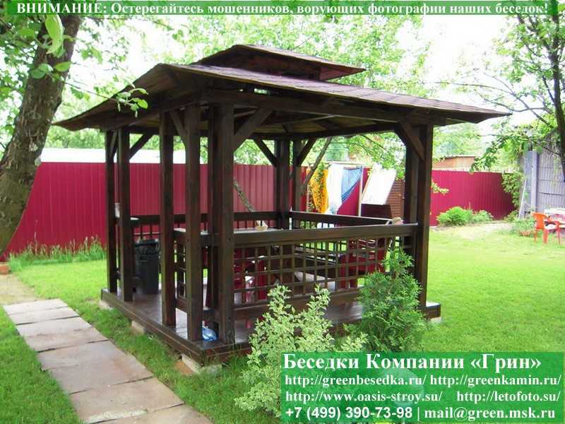 Беседка В Японском, Китайском Стиле Для Дачи 3х3 - 10