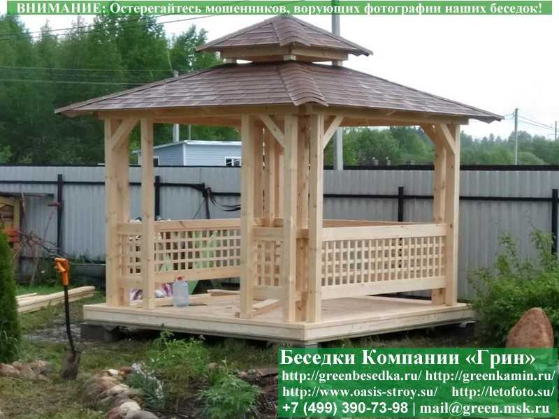 Беседка В Японском, Китайском Стиле Для Дачи 3х3 - 12