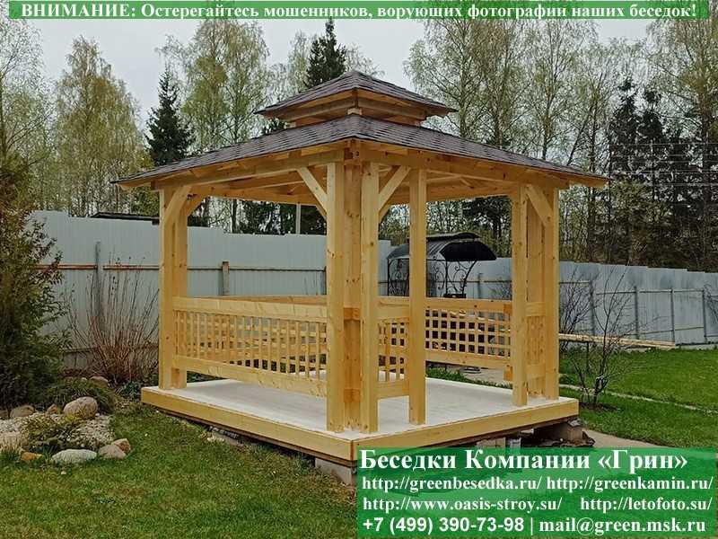 Беседка В Японском, Китайском Стиле Для Дачи 3х3 - 15