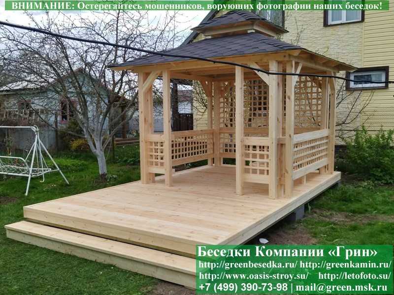 Беседка В Японском, Китайском Стиле Для Дачи 3х3 - 16