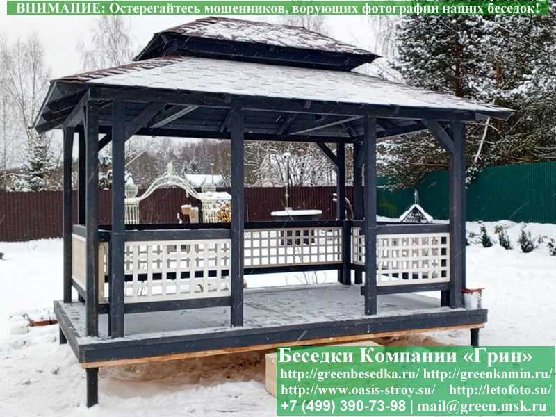 Японская, Китайская Беседка Для дачи 3х4. Вариант № 1 - 10