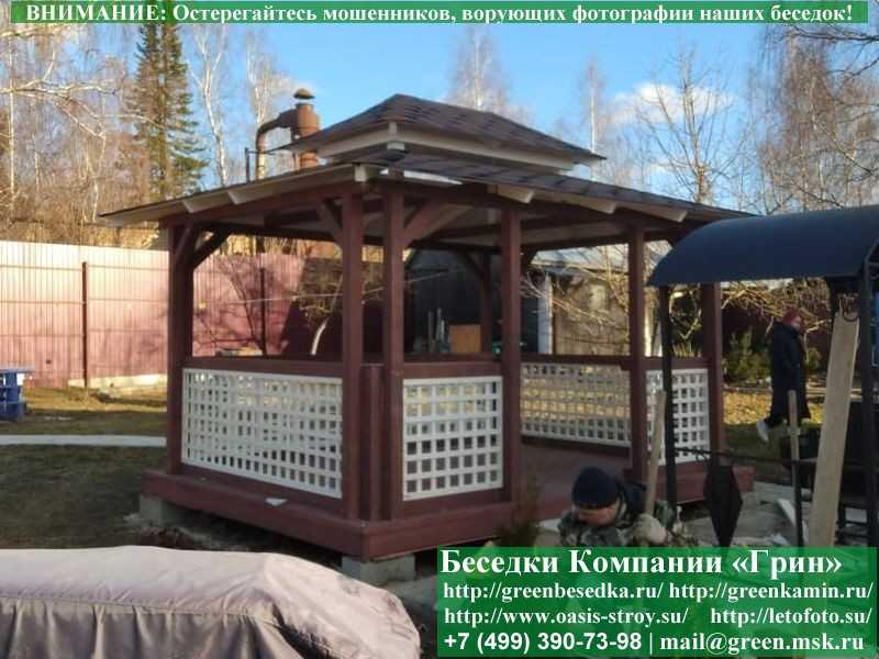 Японская, Китайская Беседка Для дачи 3х4. Вариант № 1 - 15