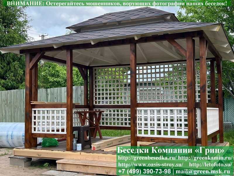 Японская, Китайская Беседка Для дачи 3х4. Вариант № 1 - 18