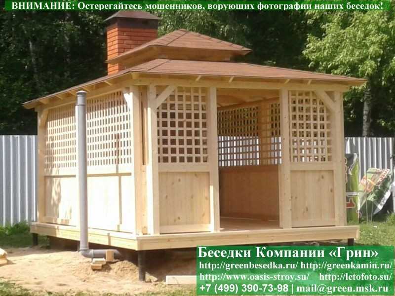 Японская, Китайская Беседка Для Дачи 3х5. Вариант № 2 - 3