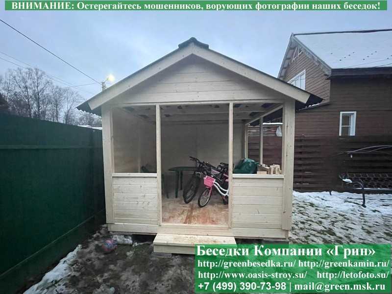 Прямоугольная Садовая Беседка Для Дачи 'Домик 3х3' - 15