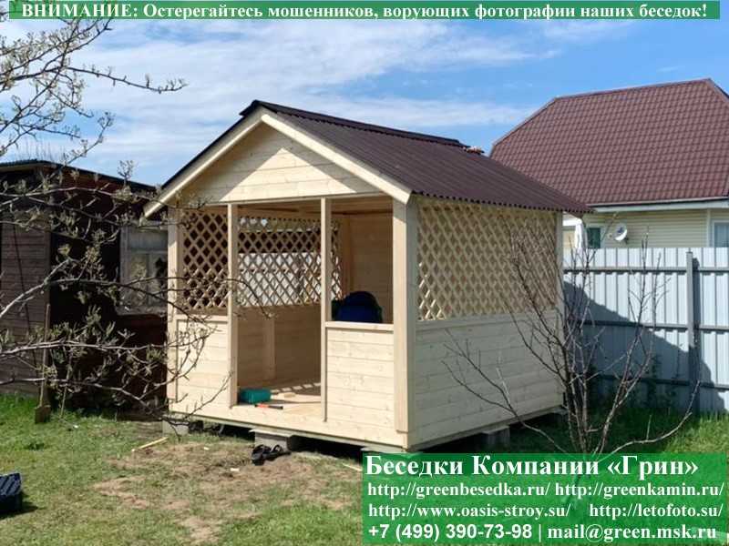 Прямоугольная Садовая Беседка Для Дачи 'Домик 3х3' - 27