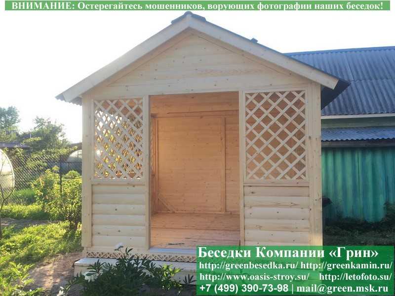 Прямоугольная Садовая Беседка Для Дачи 'Домик 3х3' - 30