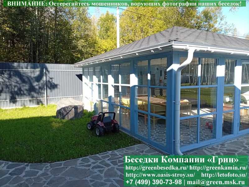 copy of Застекленная Беседка С Хозблоком, Сараем Для Дачи 3х7 - 5