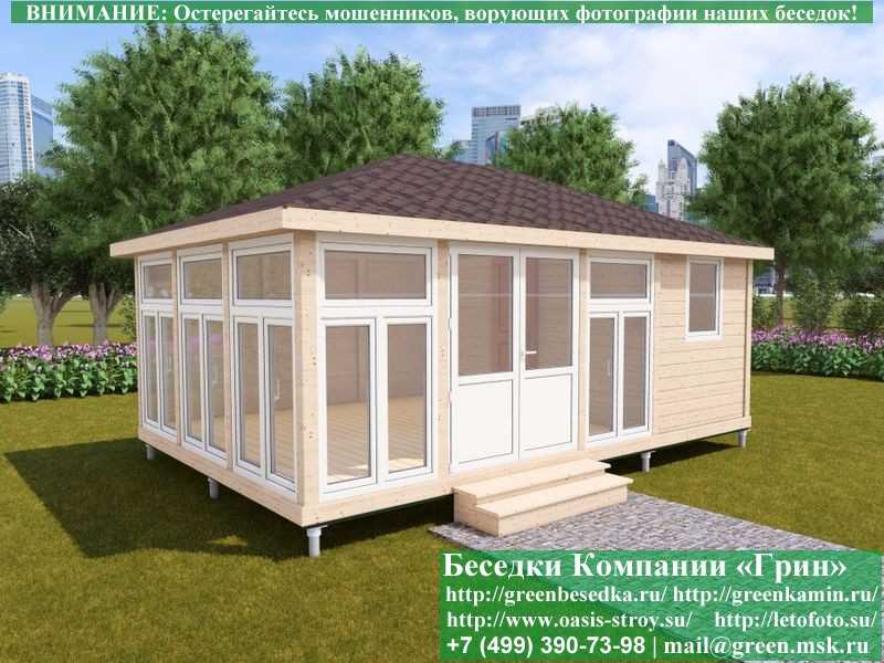 copy of Застекленная Беседка С Хозблоком, Сараем Для Дачи 3х7 - 6