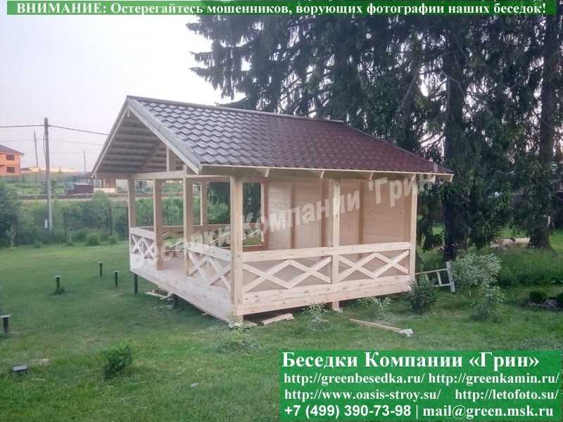 Деревянная Каркасная Беседка Для Дачи 'Летняя' - 2