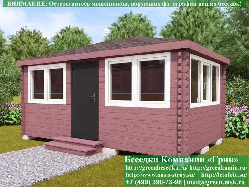 Закрытая Беседка Из Бруса С Пластиковыми Окнами - 2