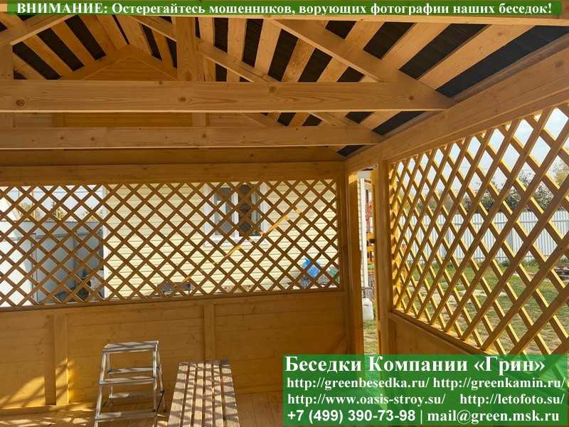 Садовая Деревянная Беседка Для Дачи 'Домик 4х6' - 8