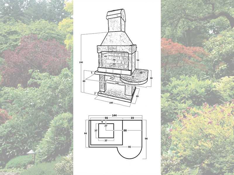 Печь-Барбекю С Грилем Для Беседки, Летней Кухни № 8 - 10