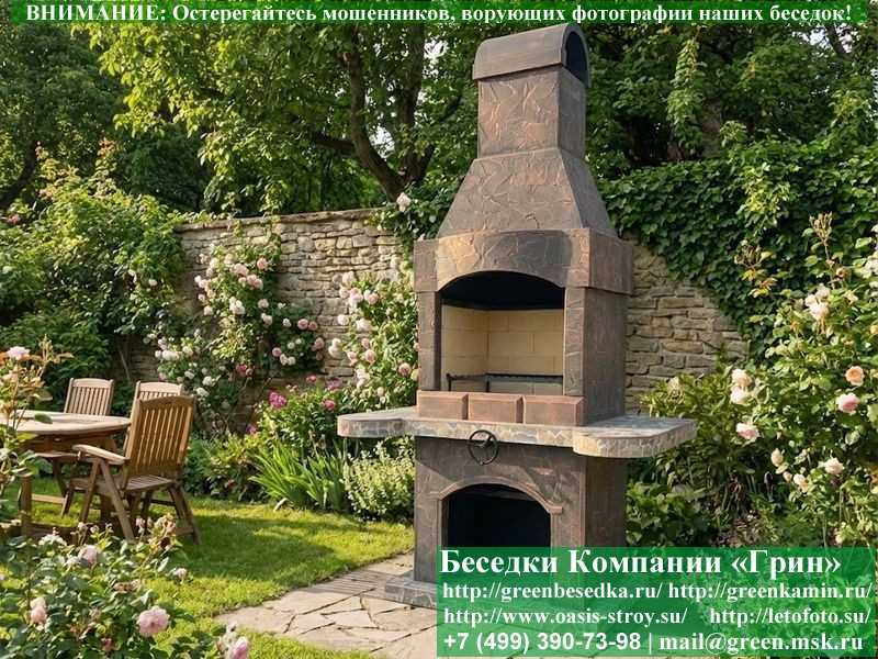 Печь-Барбекю С Грилем Для Беседки, Летней Кухни № 3 - 4