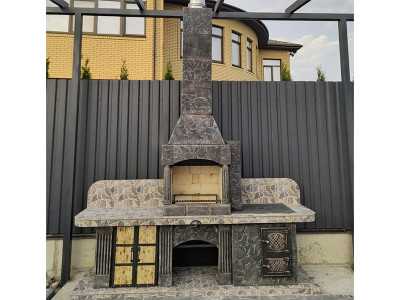 Печь-Барбекю С Грилем Для Беседки, Летней Кухни № 13 - 1 2