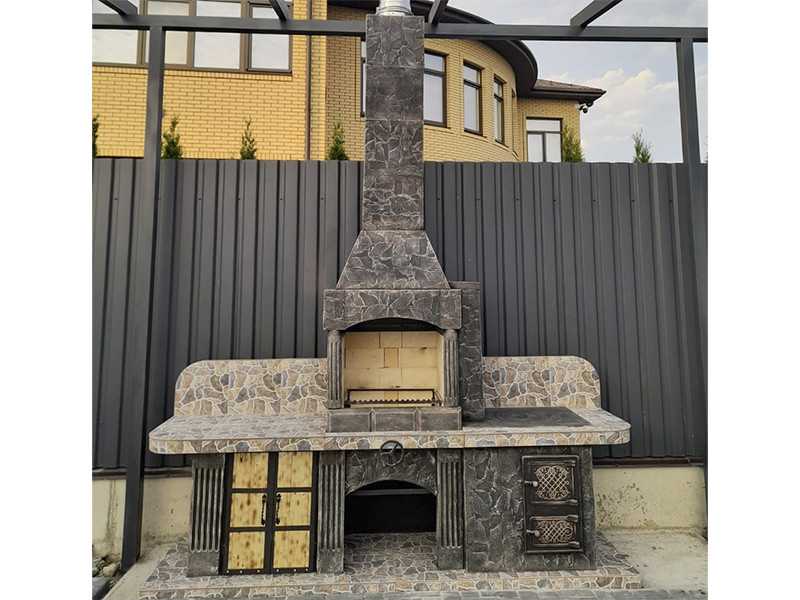 Печь-Барбекю С Грилем Для Беседки, Летней Кухни № 13 - 2