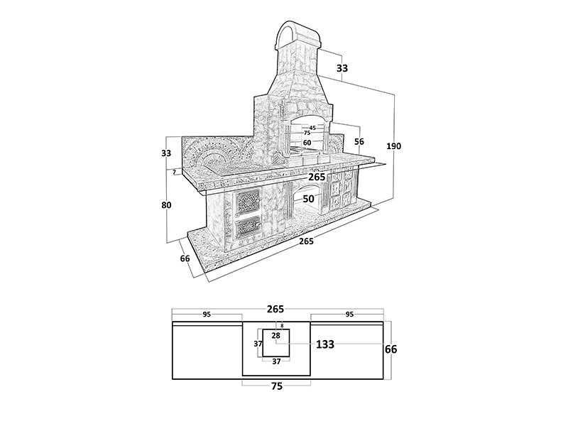 Печь-Барбекю С Грилем Для Беседки, Летней Кухни № 13 - 10