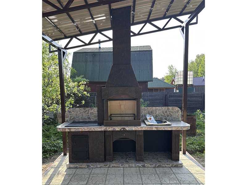 Печь-Барбекю С Грилем Для Беседки, Летней Кухни № 13 - 9