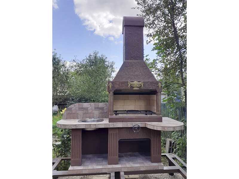 Печь-Барбекю С Грилем Для Беседки, Летней Кухни № 14 - 16