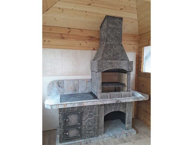 Печь-Барбекю С Грилем Для Беседки, Летней Кухни № 15 - 16