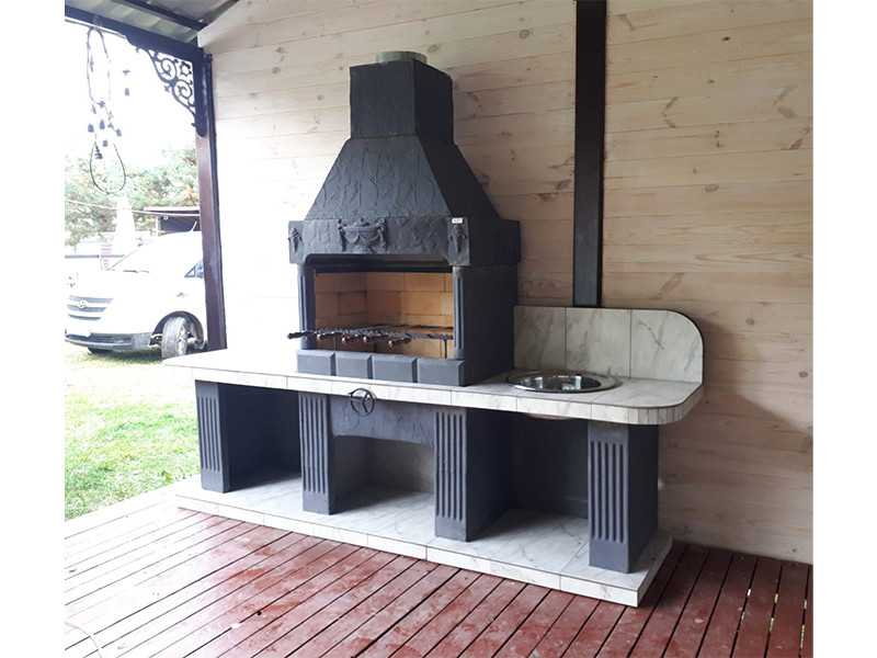 Печь-Барбекю С Грилем Для Беседки, Летней Кухни № 16 - 10