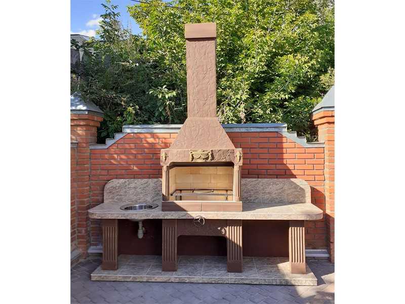 Печь-Барбекю С Грилем Для Беседки, Летней Кухни № 16 - 12