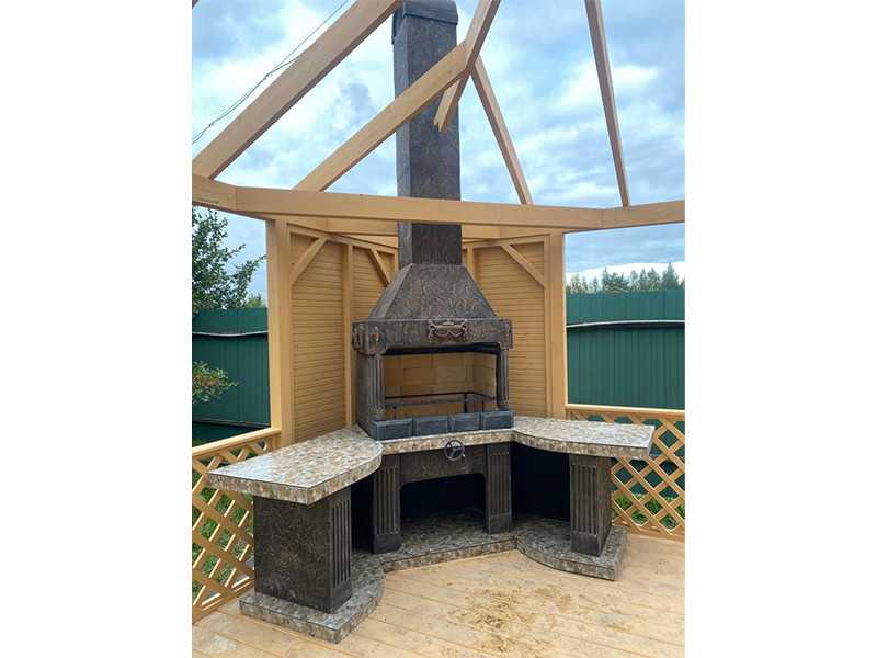 Угловая Печь-Барбекю С Грилем Для Беседки, Кухни № 18 - 14