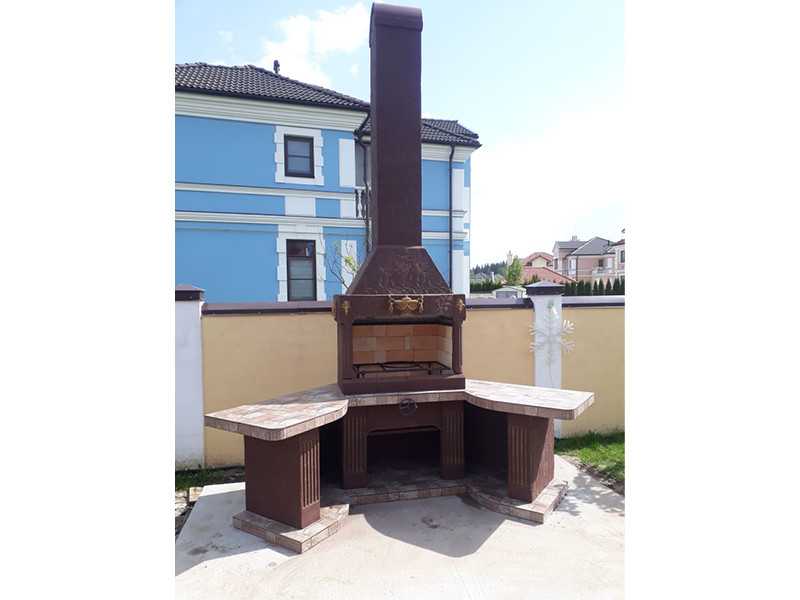 Угловая Печь-Барбекю С Грилем Для Беседки, Кухни № 18 - 3