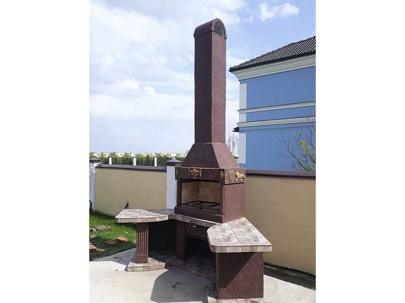 Угловая Печь-Барбекю С Грилем Для Беседки, Кухни № 18 - 7
