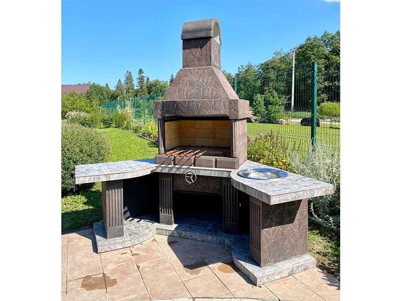 Угловая Печь-Барбекю С Грилем Для Беседки, Кухни № 18 - 9