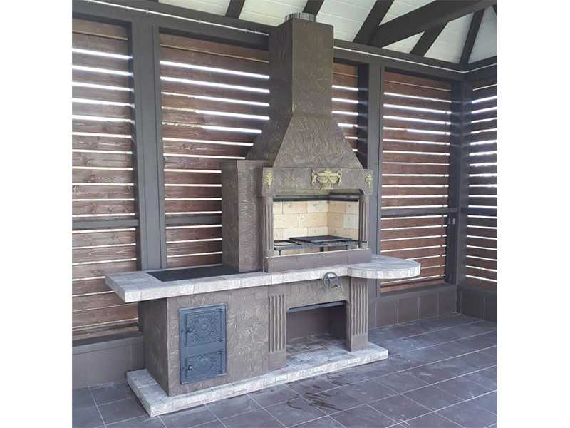 Печь-Барбекю С Плитой Для Беседки, Летней Кухни № 20 - 6