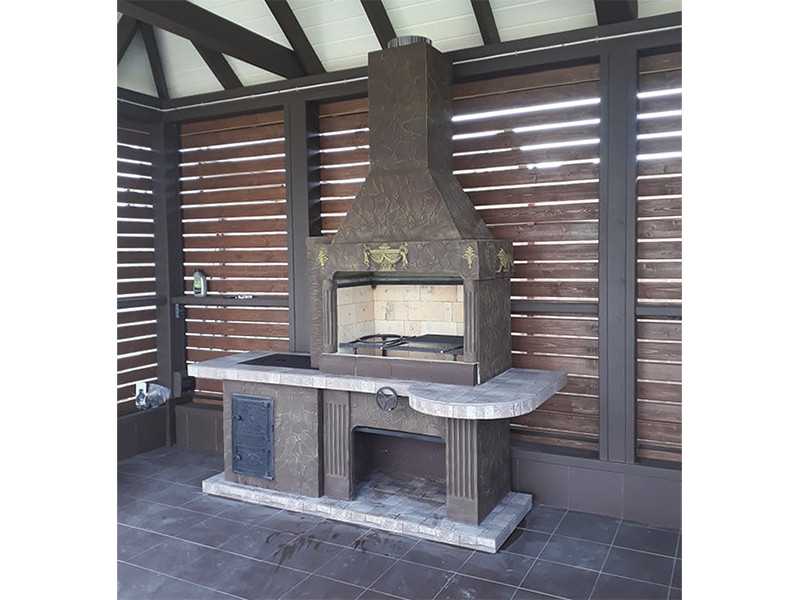 Печь-Барбекю С Плитой Для Беседки, Летней Кухни № 20 - 17