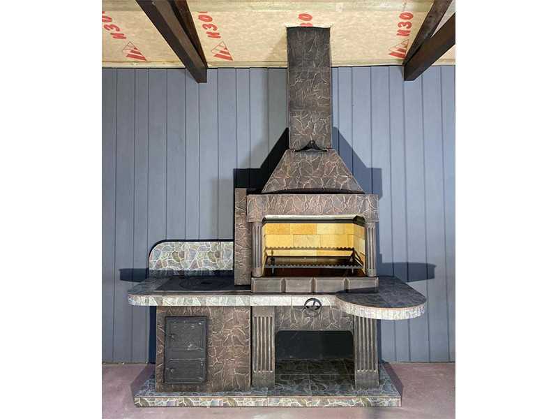 Печь-Барбекю С Плитой Для Беседки, Летней Кухни № 20 - 18