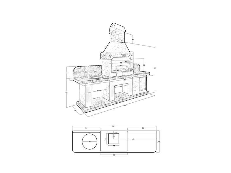 Печь-Барбекю С Грилем Для Беседки, Летней Кухни № 21 - 23
