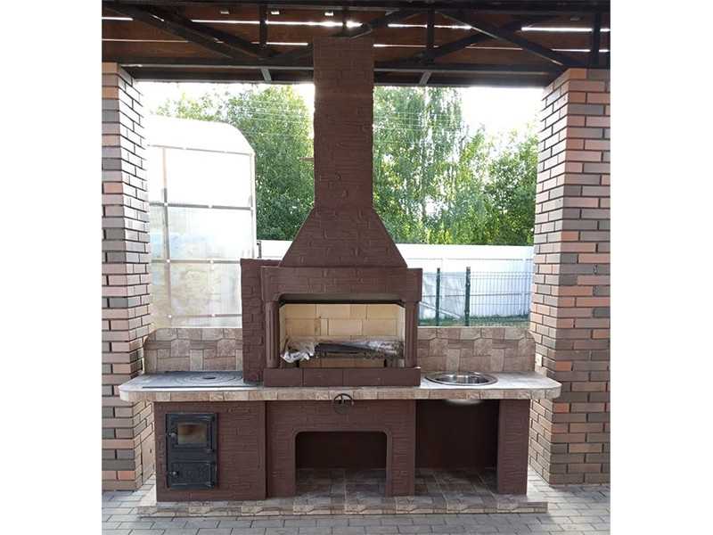 Печь-Барбекю С Грилем Для Беседки, Летней Кухни № 21 - 8