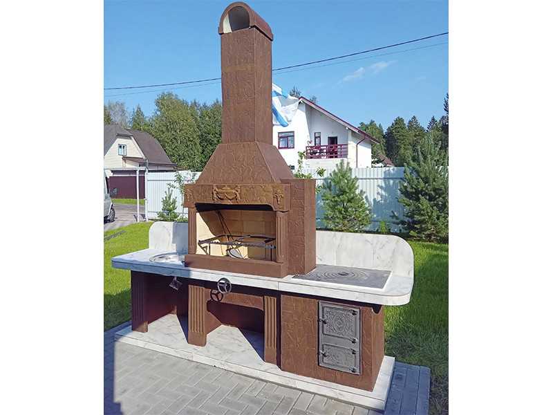 Печь-Барбекю С Грилем Для Беседки, Летней Кухни № 21 - 20