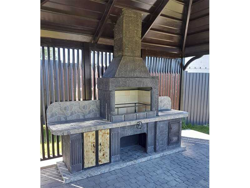 Печь-Барбекю С Грилем Для Беседки, Летней Кухни № 21 - 21
