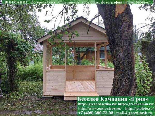 Прямоугольная Садовая Беседка Для Дачи 'Домик 3х3' - 1