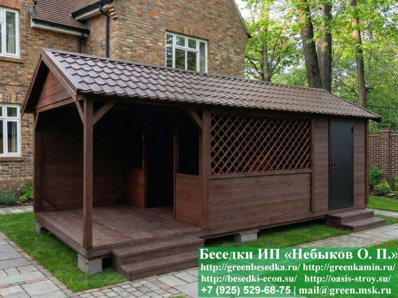 Беседка С Хозблоком Для Дачи, Дома 3х7. Вариант № 1  - 8