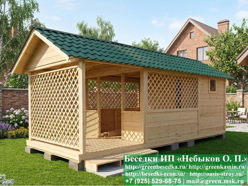 Беседка С Хозблоком Для Дачи, Дома 3х7. Вариант № 1  - 11