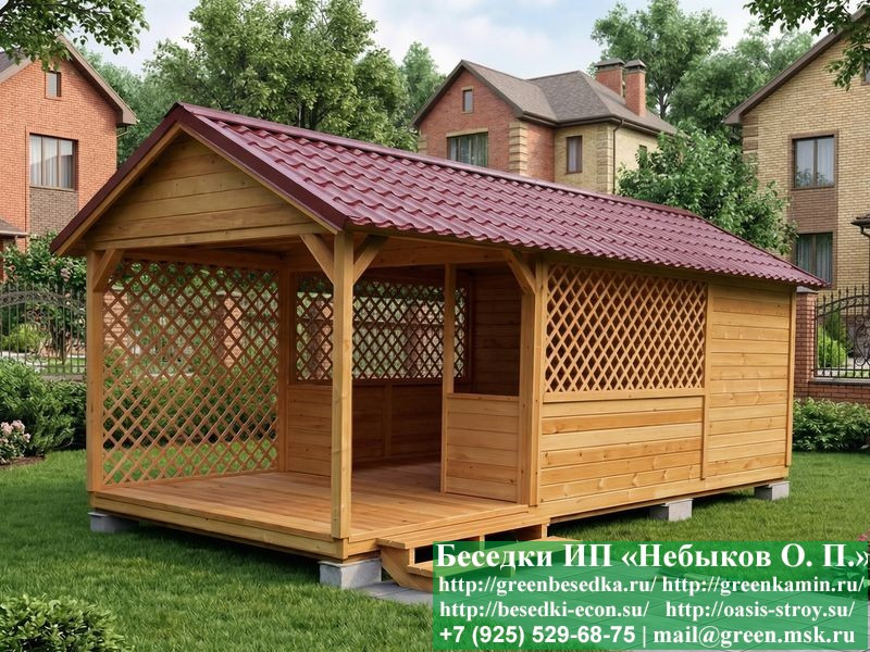 Беседка С Хозблоком Для Дачи, Дома 3х7. Вариант № 1  - 12
