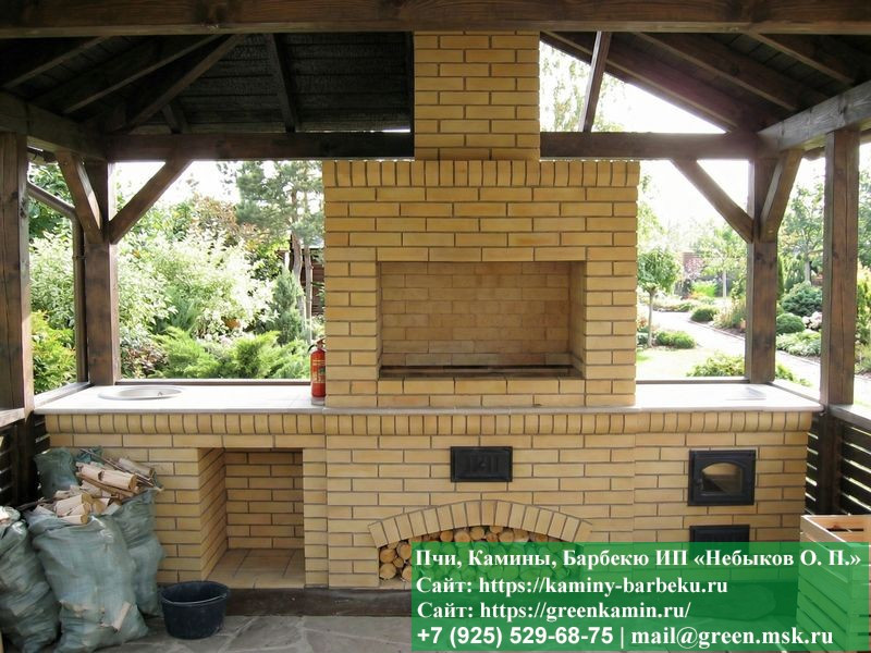 Мангал-Барбекю Из Кирпича Для Дачи, Дома  № 2  - 3