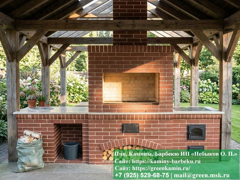 Мангал-Барбекю Из Кирпича Для Дачи, Дома  № 2  - 4