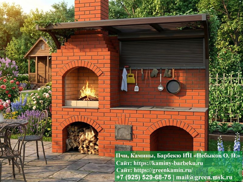 Мангал-Барбекю Из Кирпича Для Дачи, Дома № 4  - 6