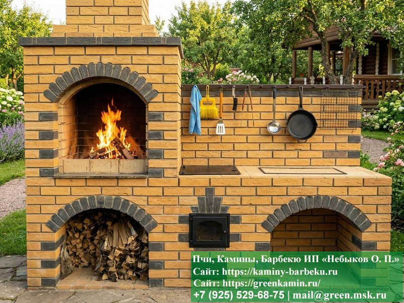 Мангал-Барбекю Из Кирпича Для Дачи, Дома № 4  - 7