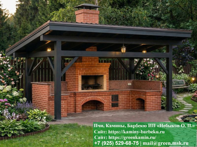Комплекс Барбекю Из Кирпича Для Дачи И Дома  № 2  - 3